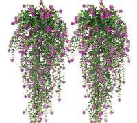 MonoSora Lot de 2 vignes d'eucalyptus artificielles à suspendre - 75 cm - Résistante aux UV - Pour fête de mariage et décoration d'intérieur