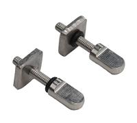 MonoSora Lot de 2 vis d'aileron de planche de surf en acier inoxydable 316 avec rondelle, écrou et boulon à fixation rapide pour ailerons de planche de surf