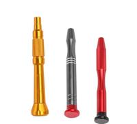 MonoSora Lot de 3 mini poignées de tournevis hexagonales de 4 mm en alliage d'aluminium pour réparation électronique Rouge/gris/doré