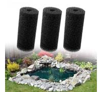 MonoSora Lot de 3 rouleaux éponge pré-filtre pour pompe Beckett Pond G FR 7209410 7137710 Noir