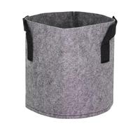 MonoSora Lot de 5 pots de culture ronds en tissu avec un excellent drainage - Gris