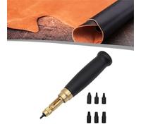 MonoSora Perforatrice Automatique Cuir Perforatrice Outil avec 7 Pointes Interchangeables (1.0 4mm) pour Ceintures Papier Couture Noir