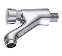 MonoSora Robinet mural d'arrêt temporisé pour lavabo en laiton avec finition galvanisée, aérateur à économie d'eau pour la maison et le jardin, salle de bain B