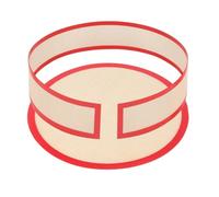 MonoSora Tapis de cuisson en silicone pour moule à charnière, antiadhésif de 22,9 cm avec fond et côté, design anti-fuite pour un démoulage facile des gâteaux, passe au lave-vaisselle, rouge