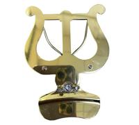MonoSora Trompette Bell Support de Musique Instruments à Vent, Partition de Musique Clip en Métal avec Lyre, Or, 11,6 x 8,6 x 3,8 cm