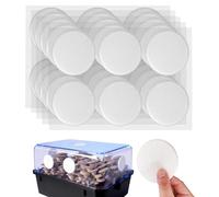 Monotub Filter Patch Adhesive Breathable Membrane 30 Pack Fungi Cultivation Ventilation Disk Sterile Growth Environment Regulation Mushroom Farming Kit Indoor Laboratory Chamber Productivity Enhanceme