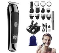 Monovon Hair Clipper, Hair Clippers Men With Digital Display Cordless/Corded, 16-In-1 Grooming Kit For Beard, Nose & Ear, Body, Manscaping, Rechargeable All-In-One Style Kit (1PC)