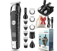 Monovon Hair Clipper, Monovon Electric Shaver, 6-in-1 Hair Clipper Set with Attachments for Men, Rechargeable Waterproof Cordless Trimmer, Intelligent Anti-Pinch, Safe Shaving (1 Set)