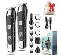 Monovon Hair Clipper, Monovon Electric Shaver, 6-in-1 Hair Clipper Set with Attachments for Men, Rechargeable Waterproof Cordless Trimmer, Intelligent Anti-Pinch, Safe Shaving (2 Set)