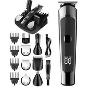 Monovon Tondeuse à cheveux, rasoir électrique Monovon, kit de toilettage 16 en 1, système intelligent anti-pincement, étanchéité IPX7, pour cheveux, barbe, nez et oreilles (1 lot)