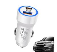 Monozoz Adaptateur de Chargeur de Voiture Rapide PD 30 W 2 Ports pour téléphone Portable | Adaptateur de Charge Rapide Automobile pour manettes de Jeu, tablettes, Smartphones, appareils Photo