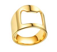 Monozoz Anneau d'ouverture de bar - Outil créatif de bar à bière | Bague élégante en acier titane pour barman