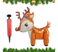 Monozoz Ballons de Noël, décoration d'arbre de Noël, renne et Père Noël - Ballons fantaisie gonflables sur pied | pour fête, anniversaire, Nouvel An, vacances d'hiver