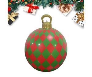 Monozoz Boules de Noël gonflables | Grands pendentifs décoratifs de 61 cm | Pendentifs décoratifs pour pelouse, sol, salon, chambre à coucher, étude, propriétaires, décorateurs, magasins de vente au