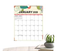 Monozoz Calendrier mural 2026 | Planificateur mural mensuel sur 12 mois - Outil de planification quotidienne - Pour école, bureau, , , enseignants, adultes, femmes, hommes, travail