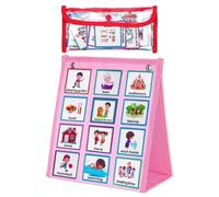 Monozoz Cartes d'images du calendrier visuel | Routine de l'heure du coucher, calendrier de récompense pour enfants, avec sac en PVC, tableau de récompense pour établir de bonnes habitudes