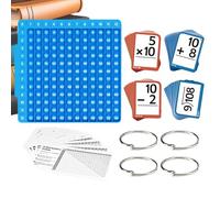 Monozoz Cartes flash mathématiques de base | Jeux d'apprentissage avec plateau - Ensemble de cartes flash mathématiques pour garçons et filles de 1 à 6 ans pour la maternelle, l'école, la maison, la