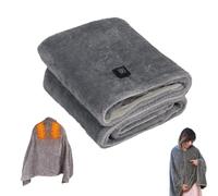 Monozoz Couverture chauffante | Châle chauffant électrique USB pour adultes et femmes, lit d'hiver, camping, bureau, voyage, soutien du cou, du dos, des épaules