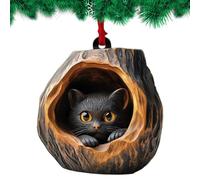 Monozoz Décorations de sapin de Noël en forme d'animal - Pendentif mignon - Décoration d'intérieur en acrylique 2D - Décoration d'intérieur - Pendentif koala singe chat sac - Décorations du Nouvel An
