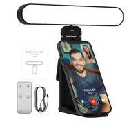 Monozoz Éclairage Zoom pour Ordinateur | Lampe d'ordinateur pour vidéoconférence | Éclairage d'appel vidéo, luminosité réglable, lumière de Diffusion en Direct, Fixation de lumière de téléphone pour