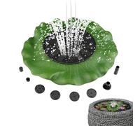 Monozoz Fontaine Solaire de Bain d'oiseaux, pour Bain d'oiseaux, décoration de Jardin, Fontaine d'extérieur avec Buses, Fontaine à Eau, Accessoire de Jardin