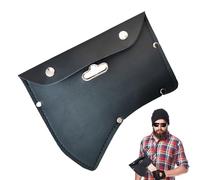Monozoz Fourreau de hache - Étui de hache - En cuir synthétique épais avec double boucle - Accessoire de camping réutilisable sûr pour haches de 600 g - Pour le camping