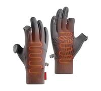Monozoz Gants Thermiques Coupe-Vent pour écran Tactile, 2 Doigts coupés | Équipement de pêche sur Glace, Gants Chauds d'hiver pour activités de Plein air