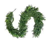 Monozoz Guirlande de verdure de Noël de 1,2 m, décoration de Noël en pin vert | Pour intérieur et extérieur, cheminée, étagère, Halloween, hiver, automne, porche, terrasse, jardin, cour