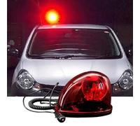 Monozoz Gyrophare LED sans Fil, Balise Lumineuse LED, Lumière Stroboscopique De Voiture De Type Escargot Rotative,Lumière Stroboscopique Rouge, Voyant D'avertissement Détachable pour Véhicules
