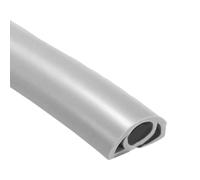 Monozoz Housse de protection de sol, revêtement de sol en fil souple pour câbles, conduit de fil flexible en PVC, auto-adhésif pour la maison, le bureau ou l'extérieur