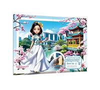 Monozoz Jeux d'habillage pour | Autocollants magnétiques de Princesse en Papier - Jouets éducatifs pour, Filles, Voyage, école, Salle de Classe, Cadeaux d'anniversaire, de fête de Noël