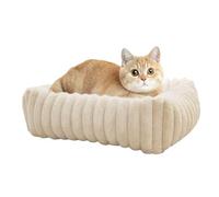 Monozoz Lit pour chien - Lit en peluche lavable pour chat - Coussin doux pour maison, terrasse, voiture, appartement, sol, camping, voyage en plein air