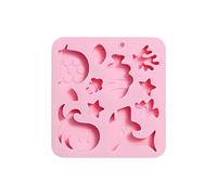 Monozoz Moule à chocolat en silicone, 10 cavités sur le thème des animaux marins | Petits moules à chocolat - pour gâteau, savon, gelée, biscuits, cuisine, pâtisserie