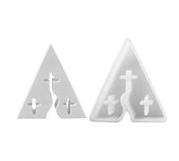 Monozoz Moules en silicone pour béton, moule de moulage en résine époxy, le chemin de Jésus ornement décoration moules en plâtre, moule d'ornement de bureau, moules en résine pour la maison