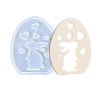 Monozoz Moules en silicone pour Pâques | Moule creux en forme d'œuf de lapin | Moules en silicone pour décoration de Pâques, moules en résine pour béton et argile