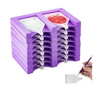 Monozoz Organiseur de peinture gemmes | 16 emplacements empilables à double rangée - Rangement de peinture gemme, pour adultes, , débutants, artistes, peintres, travaux manuels, maison, école