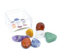 Monozoz Pierre polie, boule de cristal, sélectionnée à la main, assorties, colorées, pierres précieuses et cristaux décoratifs, pierres naturelles polies, pierres de cristal pour Reiki, méditation