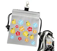 Monozoz Pochette pour tee de golf, sac en PU pour rangement de tees de golf, sac d'accessoires de golf avec cordon de serrage pour balles de golf, t-shirts, marqueurs de balle, clips de chapeau