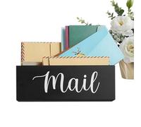 Monozoz Porte-courrier mural en bois - Bac de rangement de courrier de bureau pouvant supporter une charge | Organiseur mural pour enveloppes, cahiers, lettres, fichiers, enveloppes, étiquettes