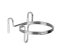 Monozoz Porte-gobelet pour chariot de courses | Porte-boisson portable en acier inoxydable - Antidérapant, double anneau, support de rangement pour supermarché, entrepôt, terrain de golf