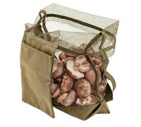 Monozoz Sac à champignons en maille, sangle réglable, grande capacité, pochette de collecte de champignons, sac de cueillette de champignons, sac de recherche pour fruits, roche, minéral, baies