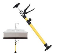 Monozoz Support/support télescopique 30-59/50-115 cm extensible, pour montage de construction, cadres de porte, utilisation à une main, forme courte, capacité de charge jusqu'à 40 kg, plaque de presse