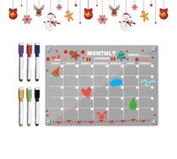 Monozoz Tableau blanc avec aimant | Suivi des tâches avec 6 marqueurs, tableau de planification magnétique en acrylique pour réfrigérateur - pour enseignants, étudiants, adolescents