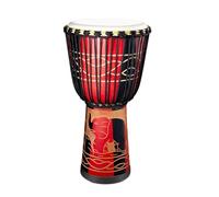 Monozoz Tambours africains pour | Tambour multicolore sculpté à la main d'inspiration africaine de 20,3 cm, outil musical, décoration musicale artistique pour spectacles sur scène, activités