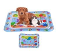 Monozoz Tapis de jeu aquatique, tapis d'eau pour bébés,Tapis rafraîchissant pour animaux de compagnie pour l'été - Tapis de jeu d'eau pour bébés, jouets de développement avec poisson pour animaux de