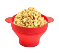 Monozoz Tasses à popcorn réutilisables - Boîtes en silicone avec poignées, couvercle, bol de maïs, pour fête, théâtre, carnaval, cinéma, biscuits, home cinéma, et adultes