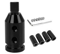 Monrand Adaptateur universel de pommeau de levier de vitesse de voiture, adaptateur de levier de vitesse automatique en alliage d'aluminium pour levier de vitesses manuel non fileté M12 x 1,25 (noir)