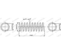 Monroe Ressort de suspension SP4117 Essieu arrière Compatible Volvo V70 III Longueur 381 mm