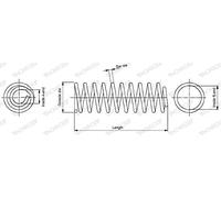 MONROE 2x Ressort de suspension Essieu avant SP0002 pour RENAULT Clio I 3/5 portes (B/C57, 5/357) Longueur: 370mm Diamètre extérieur:141mm
