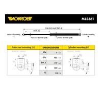 MONROE Amortisseur À Gaz Capot Compatible Pour Volvo XC90 I 275 ML5361